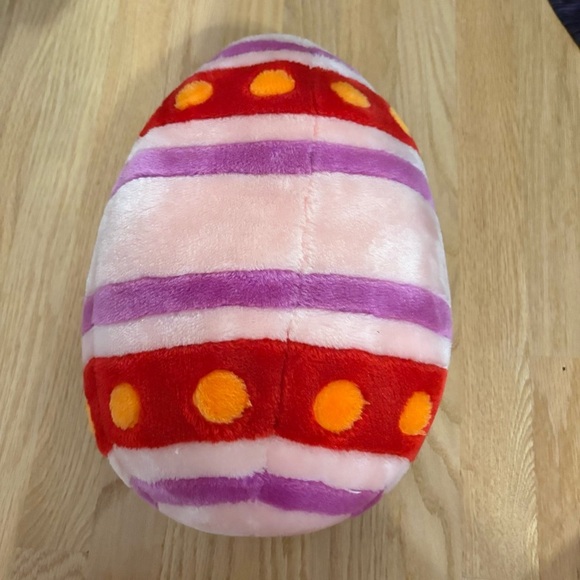 Easter Egg Large Plush Pink Decor Holiday Vintage - Picture 3 of 4